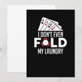 Invitation Funny Poker je ne plie même pas ma laverie (Devant / Derrière)