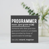 Invitation Funny Programmer Code Developer Meaning Definition (Debout devant)