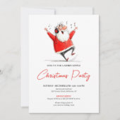 Invitation Funny Quirky Santa Claus Christmas Party Invite (Devant)