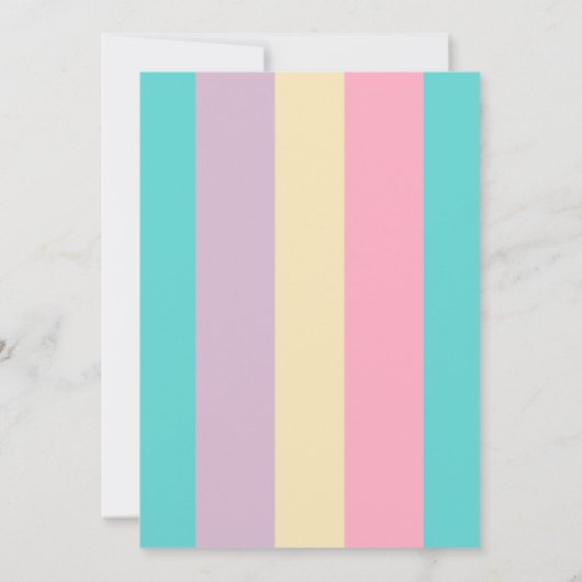 Invitation Funny Rainbow Unicorn fête d'anniversaire (Dos)