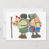 Invitation Funny Randonneurs Outdoor Adventure Camping Humour (Devant)