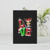 Invitation Funny Rat Terrier Dog Tree Christmas Lights Xmas P (Debout devant)