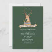Invitation Funny Reindeer Ugly Sweater Christmas Party (Devant)