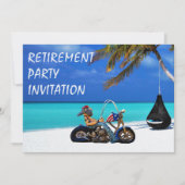 Invitation Funny Retirement Party Biker Motorcyclist (Devant)