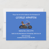 Invitation Funny Retirement Party Biker Motorcyclist (Dos)