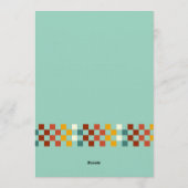 Invitation Funny Retro Colors 50th Birthday Party (Dos)