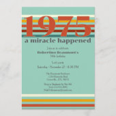 Invitation Funny Retro Colors 50th Birthday Party (Devant)