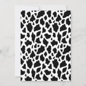 Invitation Funny rose Floral Saint Vache Baby shower d'impres (Dos)