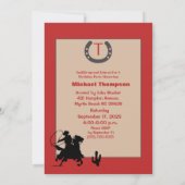 Invitation Funny Rouge Beige Recherché Poster Anniversaire In (Dos)