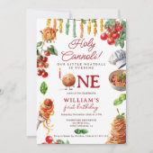 Invitation Funny Saint Cannoli petite boulette de viande 1er  (Devant)