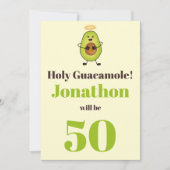 Invitation Funny saint guacamole pun 50e anniversaire fête (Devant)