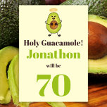Invitation Funny saint guacamole pun 70e anniversaire fête<br><div class="desc">🌶️ Mettez un sourire sur un visage avec cette drôle de jeu de guacamole à 70e anniversaire invitation! - Cliquez simplement pour personnaliser ce design 🔥 Mes promesses - Ce design a des éléments dessinés à la main uniques (dessiné mon moi!) - Il a été conçu avec vous en tête...</div>