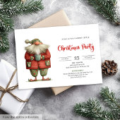 Invitation Funny Santa Classic Red Green Digital Party Invite