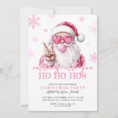 Invitation Funny Santa Claus Christmas Friendmas Party (Devant)