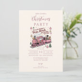 Invitation Funny Santa Train Wreck Christmas (Debout devant)