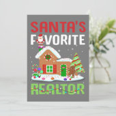 Invitation Funny Santa's Favorite Realtor Estate Agent Xmas (Debout devant)
