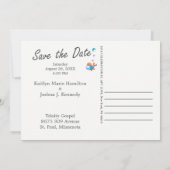 Invitation Funny Shark Fish Thème Mariage enregistrer la date (Dos)