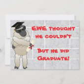 Invitation Funny Sheep Graduation (Devant)