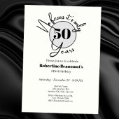 Invitation Funny Simple No Fears 50th birthday party