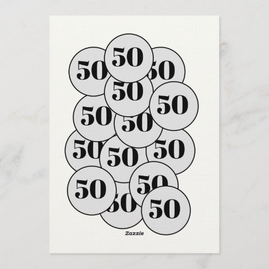 Invitation Funny Simple No Fears 50th birthday party   (Dos)