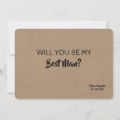 Invitation Funny Sincere Groomsman ou Best Man (Dos)