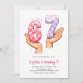 Invitation Funny Six Seven Meme Trendy 67 Kids Birthday (Devant)