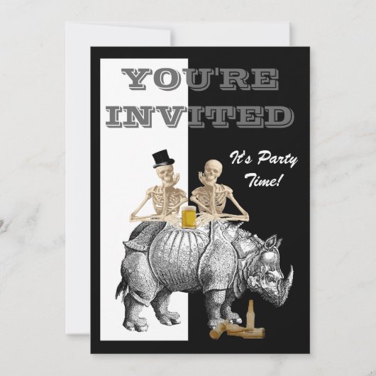 Invitation Funny Steampunk gothique (Devant)