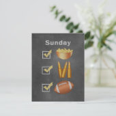 Invitation Funny Sunday Football Checlist (Debout devant)