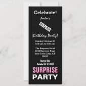 Invitation Funny SURPRISE Fête d'anniversaire Toute année Mod (Dos)