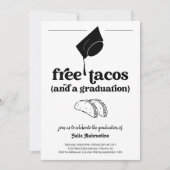 Invitation Funny Taco Graduation Party (Devant)