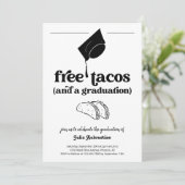 Invitation Funny Taco Graduation Party (Debout devant)