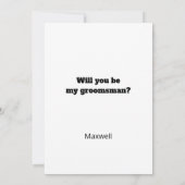 Invitation Funny Tux Will You Be My Groomsman Digital Card (Dos)