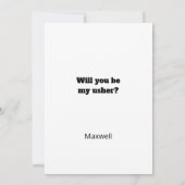 Invitation Funny Tux Will You Be My Usher Digital Card (Dos)