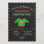 Invitation Funny Ugly Sweet Noël Party Chalkboard<br><div class="desc">Invitations amis,  famille et invités à votre vilaine fête de noël pull!  Célébrez les bons moments et faites des souvenirs avec le plus répugnant pull de noël que vous pouvez trouver!  Personnalisé avec les détails de votre fête !</div>