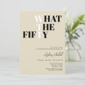 Invitation Funny WTF Adult 50th Birthday (Debout devant)