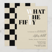 Invitation Funny WTF Adult 50th Birthday (Devant / Derrière)