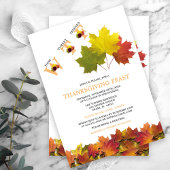 Invitation Funny WTF Feuilles Automne Rose Thanksgiving Fête
