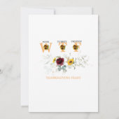 Invitation Funny WTF Sunflowers Bourgogne Thanksgiving Fête (Dos)
