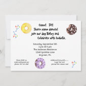 Invitation Funny Yorkshire Terrier Chien Donuts Anniversaire (Dos)