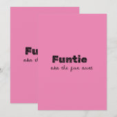 Invitation funtie alias la tante amusante (Devant / Derrière)