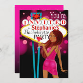 Invitation Fuschia de Las Vegas (Devant / Derrière)