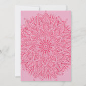 Invitation Fuschia Rouge demi-saree Cérémonie indienne Fille  (Dos)