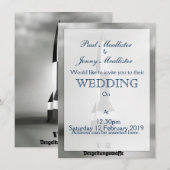 Invitation Fusée Vergeltungswaffe V2 style vintage N&B. (Devant / Derrière)