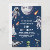 Invitation Fusées branchées vaisseau spatial planète Galaxy A (Devant)