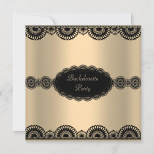 Invitation FUSHIA Sepia LACE BACHELORETTE PARTI