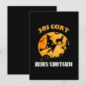 Invitation Fusil de Chèvre Épouvantable Halloween (Devant / Derrière)