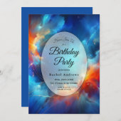 Invitation Fusion de feu et de glace Fête d'anniversaire (Devant / Derrière)