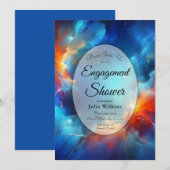 Invitation Fusion de feu et douche Fiançailles de glace (Devant / Derrière)