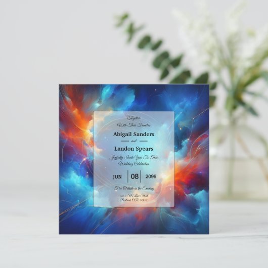Invitation Fusion de feu et Mariage de glace (Debout devant)