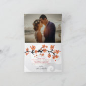 Invitation Fusion Tropicale de Mariage Tourbillon Gris Hibisc (Intérieur)